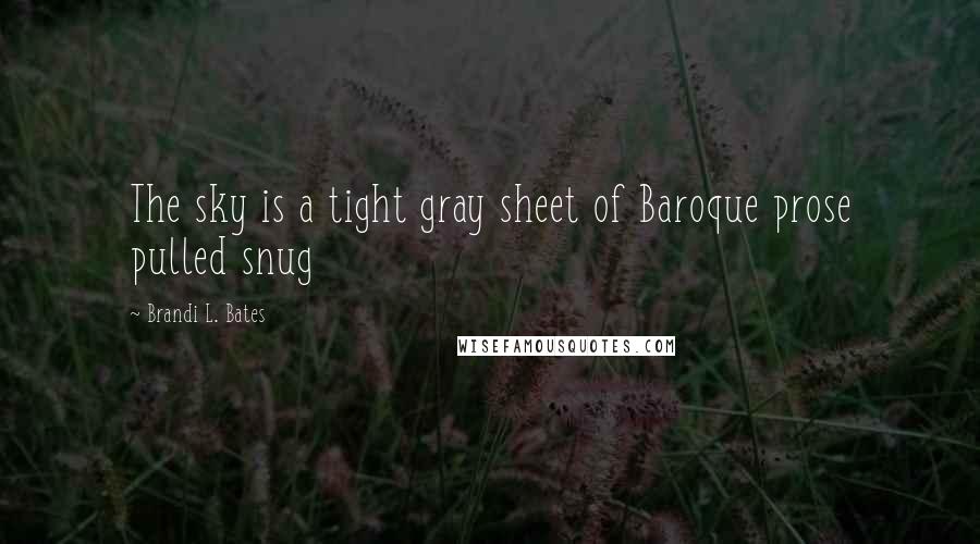 Brandi L. Bates Quotes: The sky is a tight gray sheet of Baroque prose pulled snug