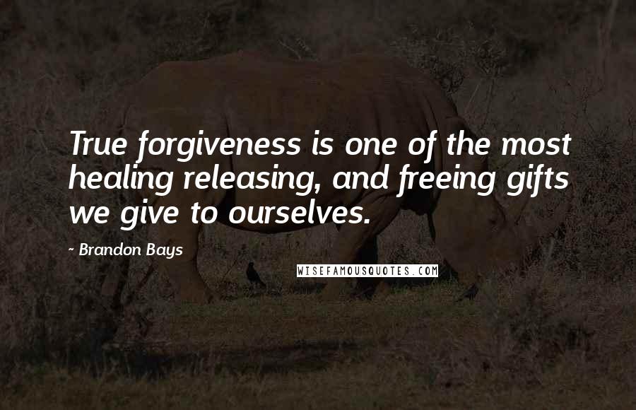 Brandon Bays Quotes: True forgiveness is one of the most healing releasing, and freeing gifts we give to ourselves.