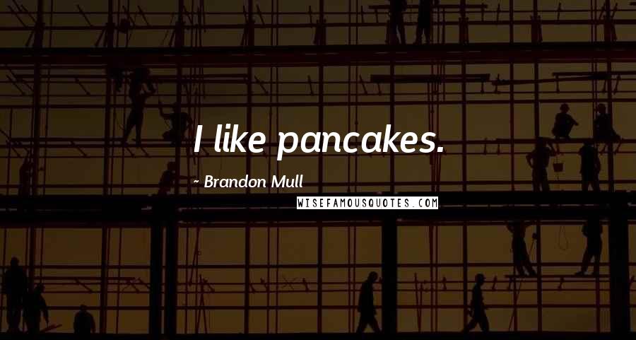 Brandon Mull Quotes: I like pancakes.