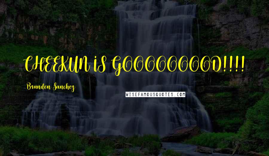 Brandon Sanchez Quotes: CHEEKUN IS GOOOOOOOOD!!!!
