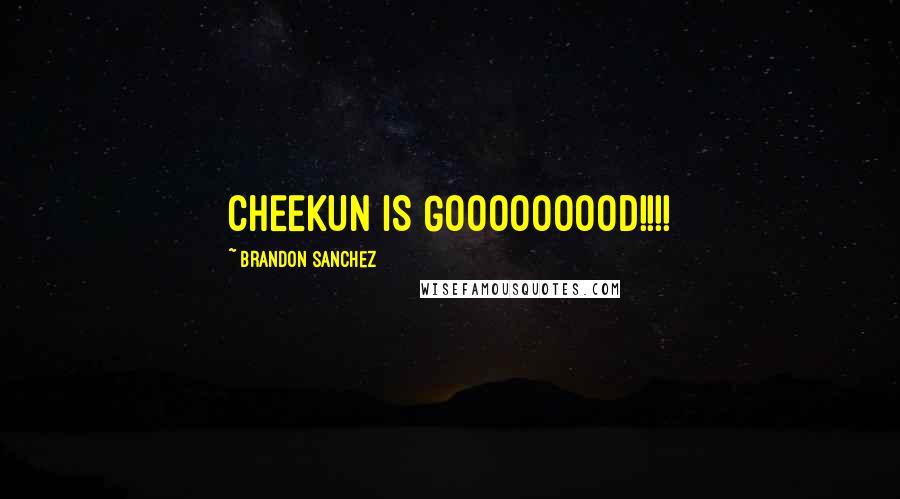 Brandon Sanchez Quotes: CHEEKUN IS GOOOOOOOOD!!!!