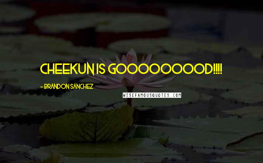 Brandon Sanchez Quotes: CHEEKUN IS GOOOOOOOOD!!!!