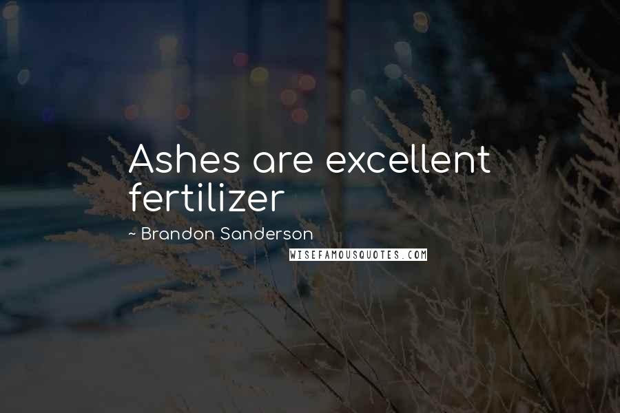 Brandon Sanderson Quotes: Ashes are excellent fertilizer
