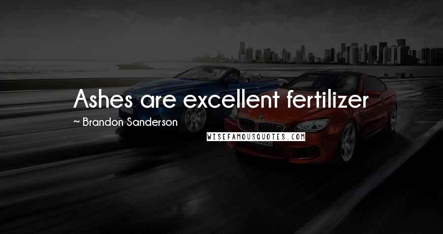 Brandon Sanderson Quotes: Ashes are excellent fertilizer