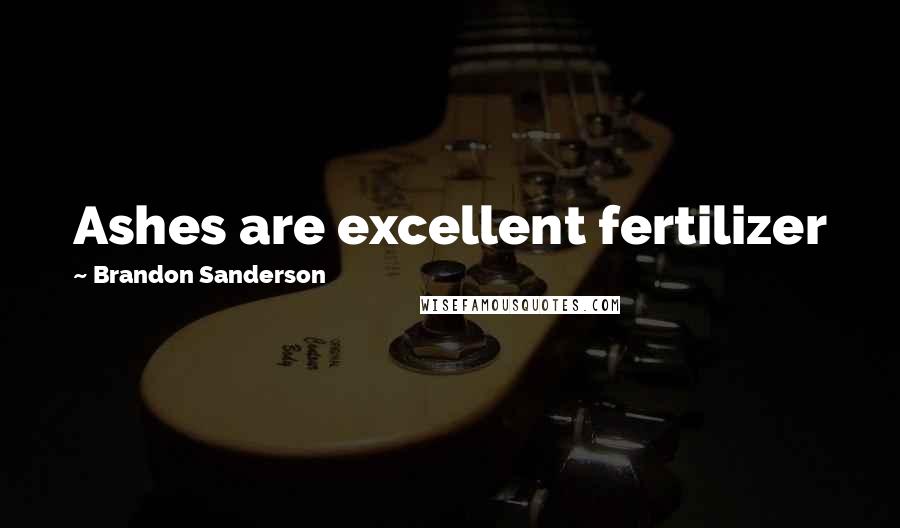 Brandon Sanderson Quotes: Ashes are excellent fertilizer