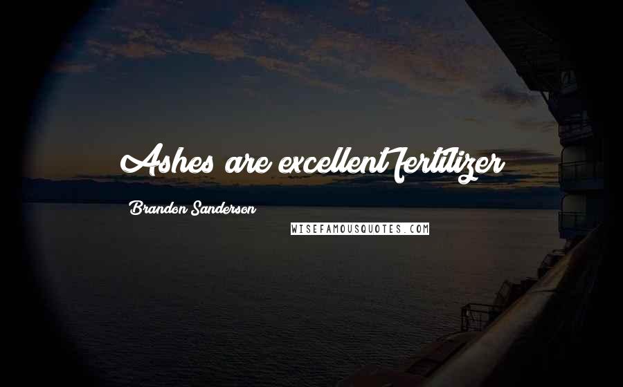 Brandon Sanderson Quotes: Ashes are excellent fertilizer