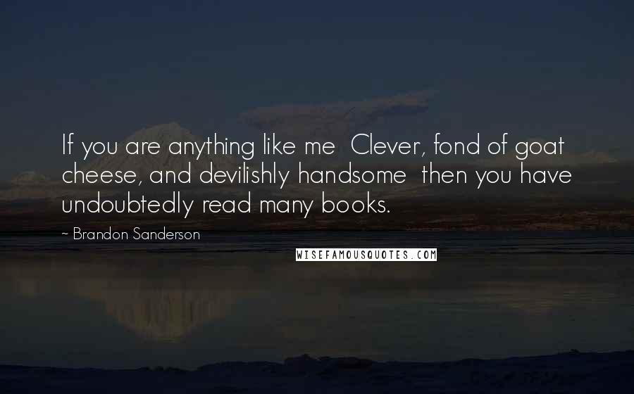 Brandon Sanderson Quotes: If you are anything like me Clever, fond of goat cheese, and devilishly handsome then you have undoubtedly read many books.