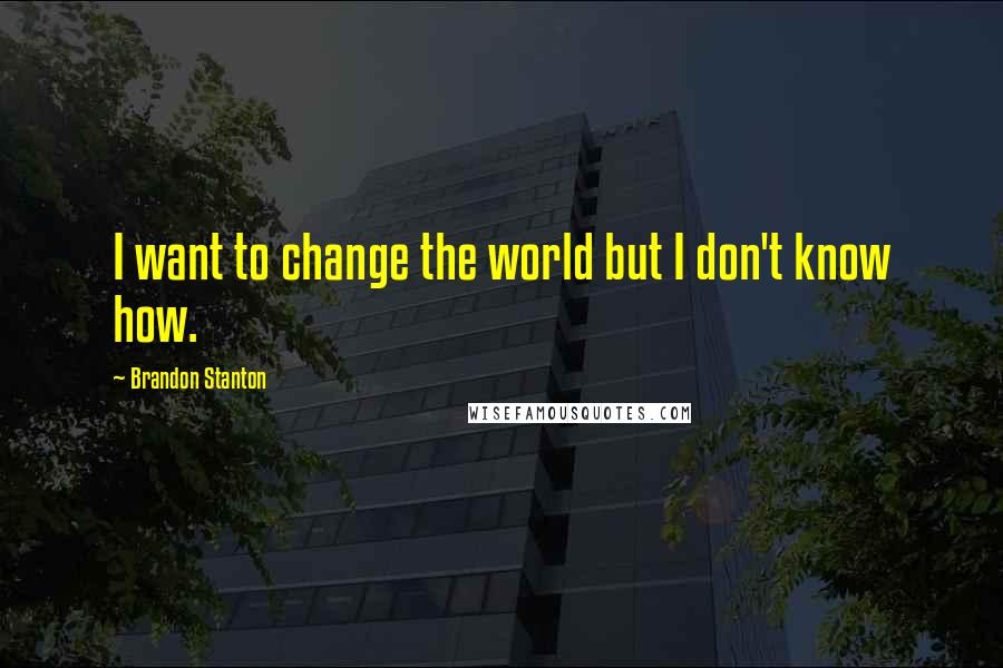 Brandon Stanton Quotes: I want to change the world but I don't know how.