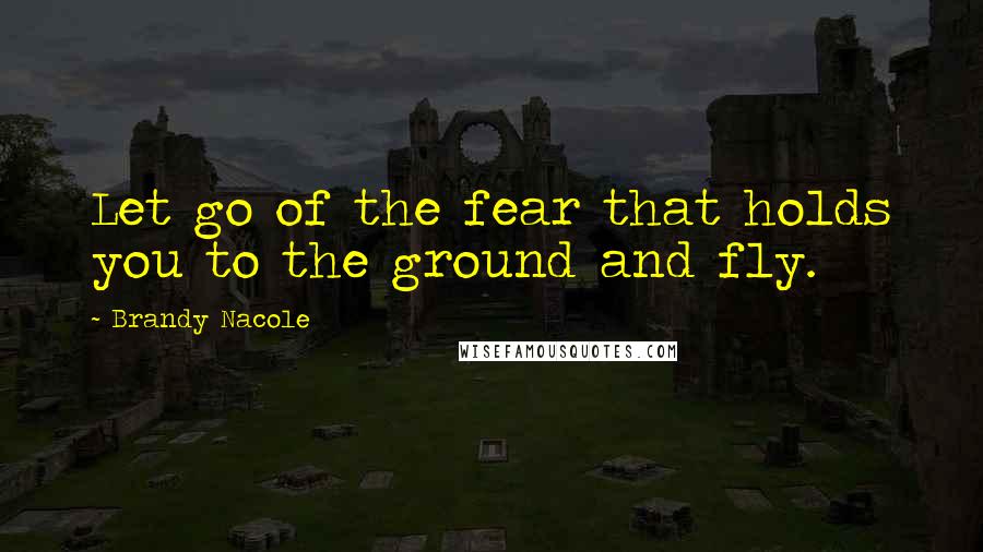Brandy Nacole Quotes: Let go of the fear that holds you to the ground and fly.