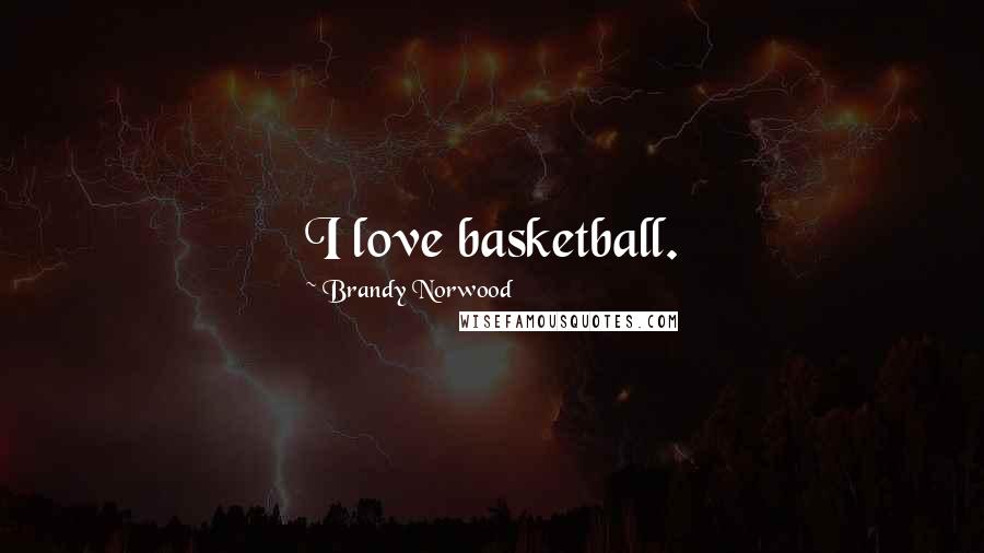 Brandy Norwood Quotes: I love basketball.