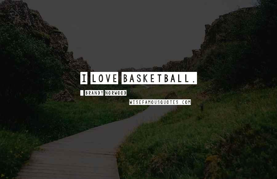 Brandy Norwood Quotes: I love basketball.