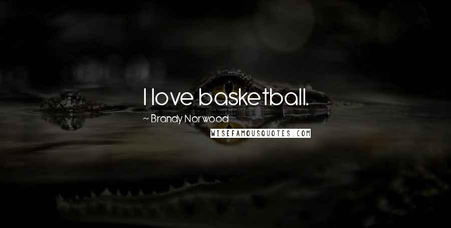 Brandy Norwood Quotes: I love basketball.