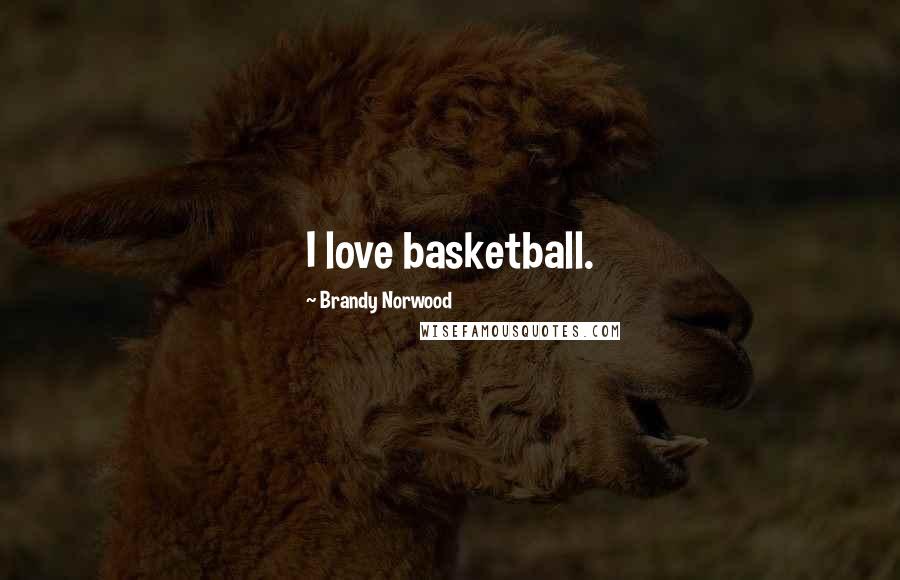 Brandy Norwood Quotes: I love basketball.