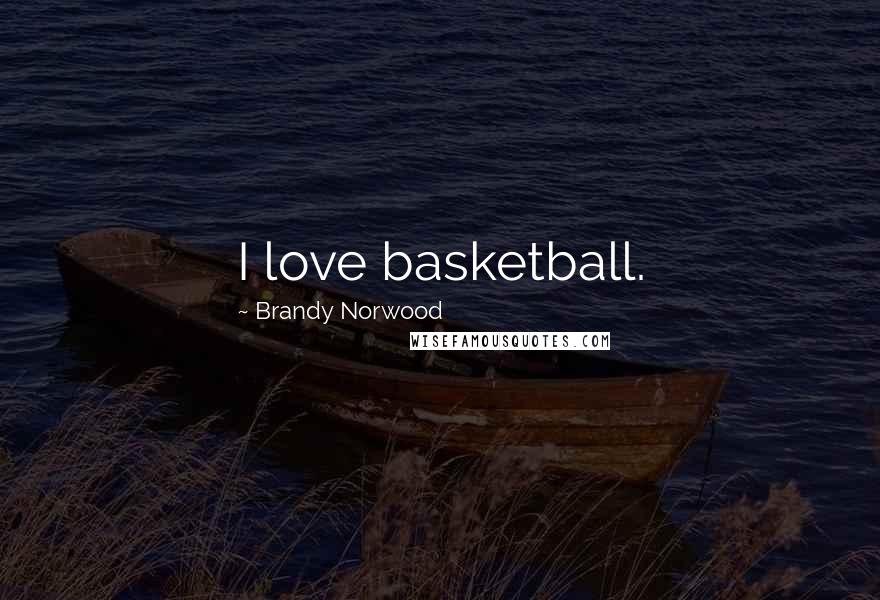 Brandy Norwood Quotes: I love basketball.