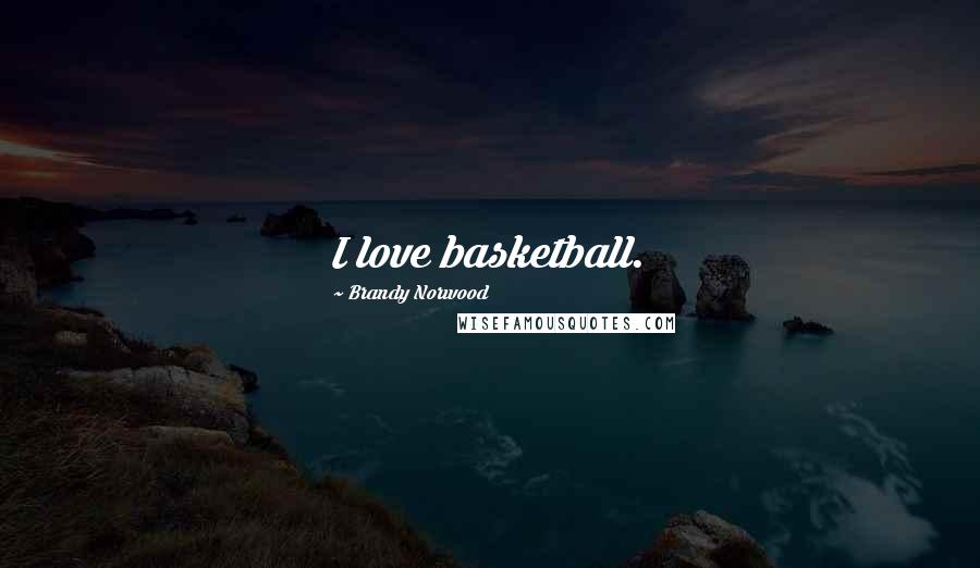 Brandy Norwood Quotes: I love basketball.