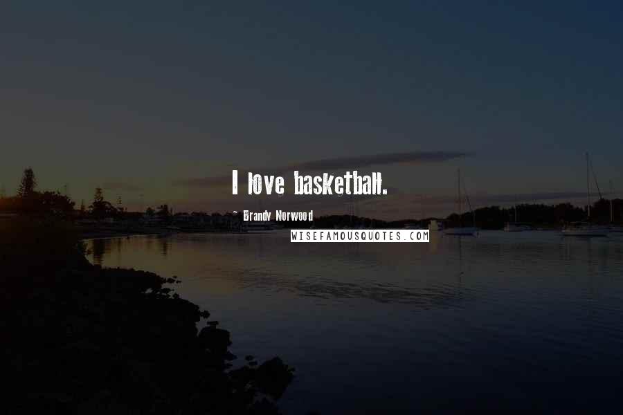 Brandy Norwood Quotes: I love basketball.