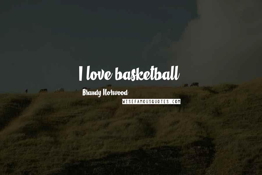 Brandy Norwood Quotes: I love basketball.