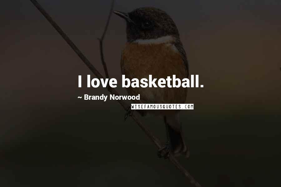 Brandy Norwood Quotes: I love basketball.