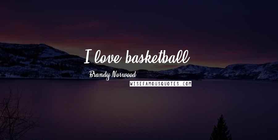 Brandy Norwood Quotes: I love basketball.