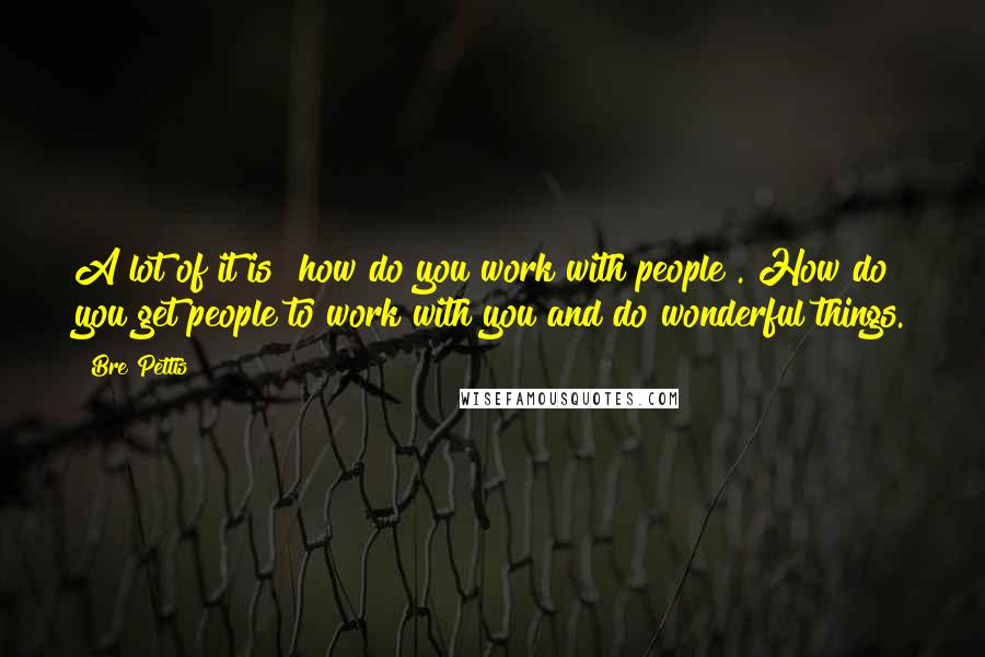 Bre Pettis Quotes: A lot of it is "how do you work with people". How do you get people to work with you and do wonderful things.