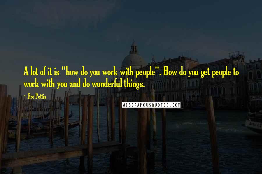 Bre Pettis Quotes: A lot of it is "how do you work with people". How do you get people to work with you and do wonderful things.