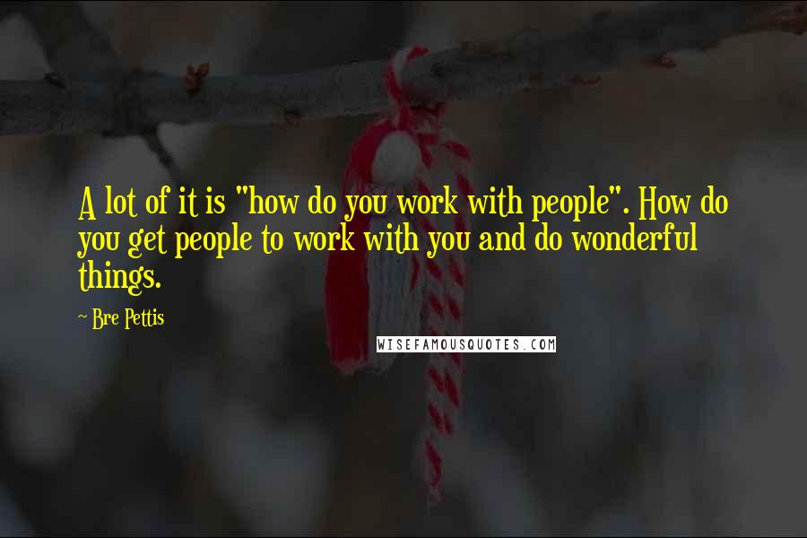 Bre Pettis Quotes: A lot of it is "how do you work with people". How do you get people to work with you and do wonderful things.