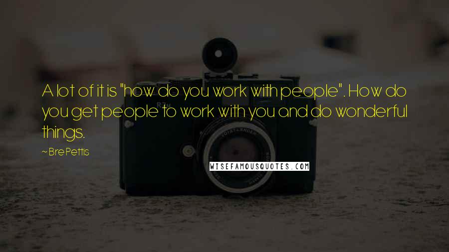 Bre Pettis Quotes: A lot of it is "how do you work with people". How do you get people to work with you and do wonderful things.