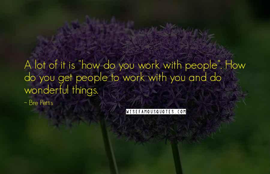 Bre Pettis Quotes: A lot of it is "how do you work with people". How do you get people to work with you and do wonderful things.