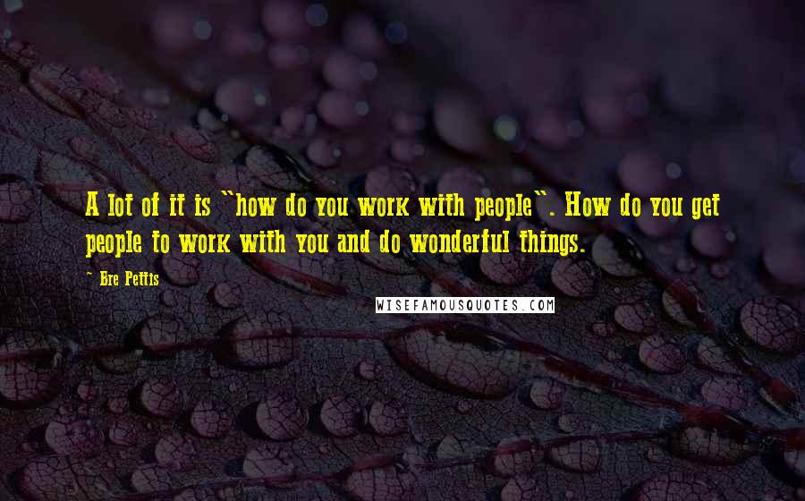 Bre Pettis Quotes: A lot of it is "how do you work with people". How do you get people to work with you and do wonderful things.