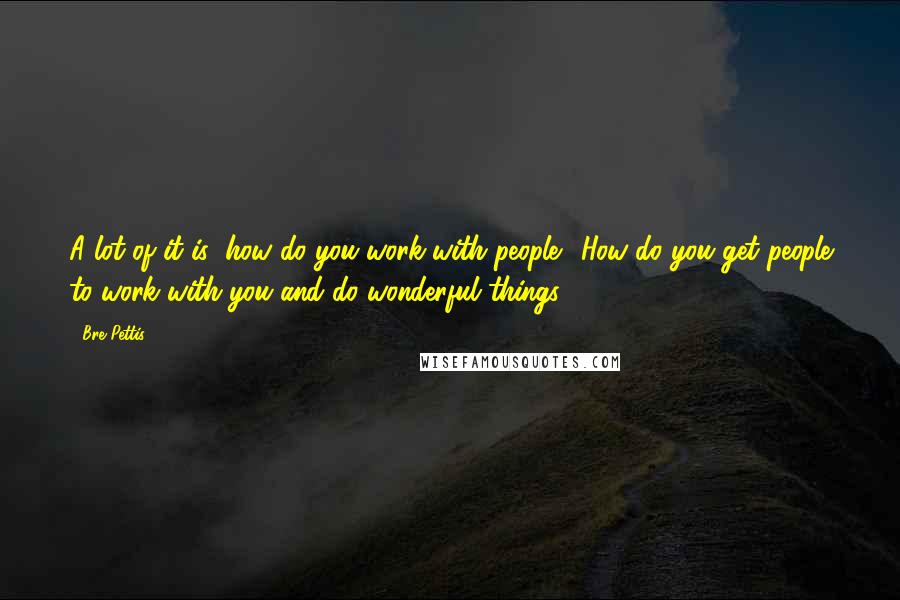 Bre Pettis Quotes: A lot of it is "how do you work with people". How do you get people to work with you and do wonderful things.