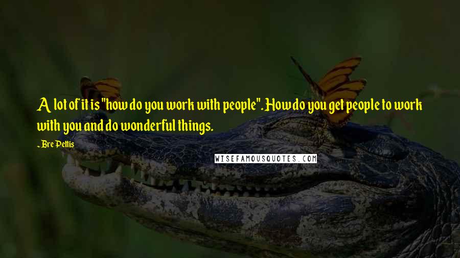 Bre Pettis Quotes: A lot of it is "how do you work with people". How do you get people to work with you and do wonderful things.