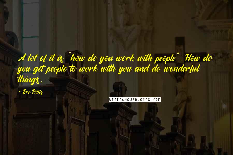 Bre Pettis Quotes: A lot of it is "how do you work with people". How do you get people to work with you and do wonderful things.