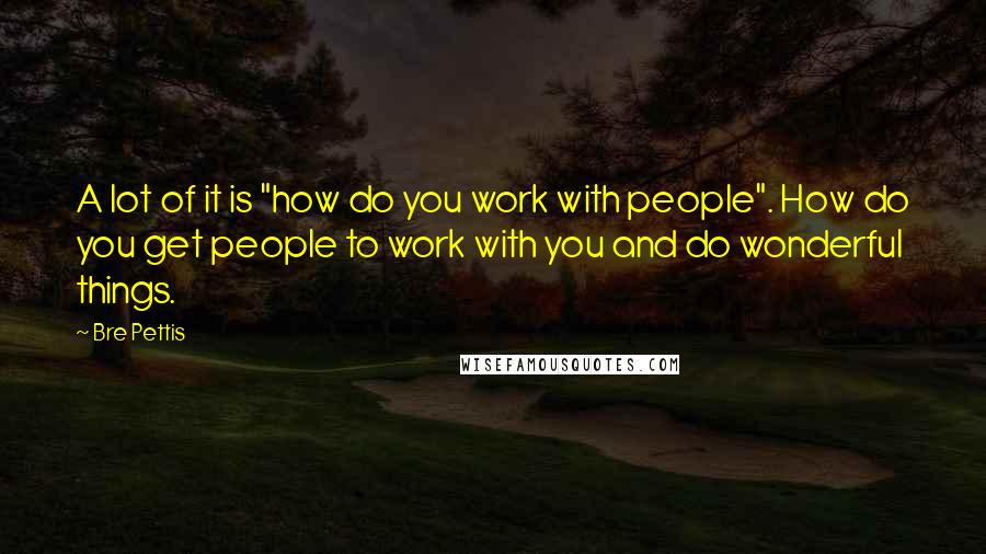 Bre Pettis Quotes: A lot of it is "how do you work with people". How do you get people to work with you and do wonderful things.