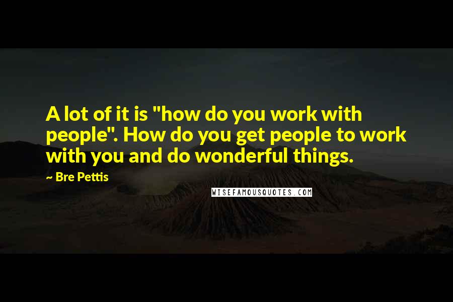 Bre Pettis Quotes: A lot of it is "how do you work with people". How do you get people to work with you and do wonderful things.