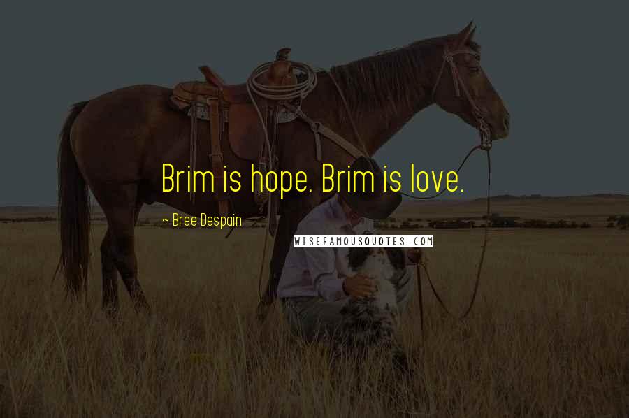 Bree Despain Quotes: Brim is hope. Brim is love.