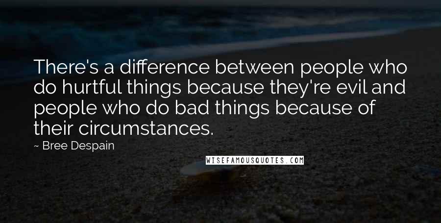 Bree Despain Quotes: There's a difference between people who do hurtful things because they're evil and people who do bad things because of their circumstances.