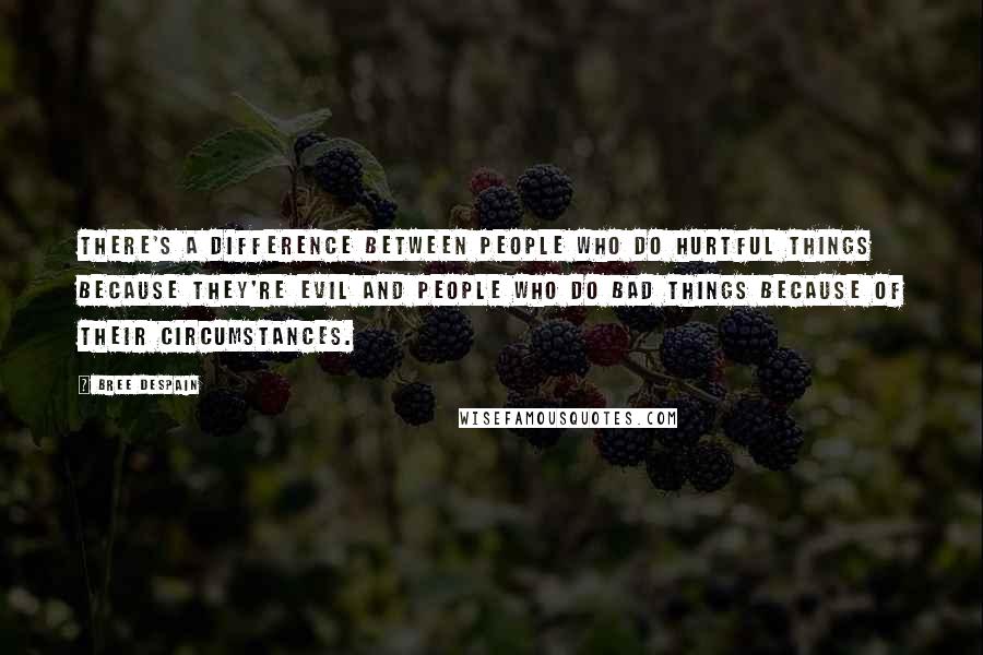 Bree Despain Quotes: There's a difference between people who do hurtful things because they're evil and people who do bad things because of their circumstances.