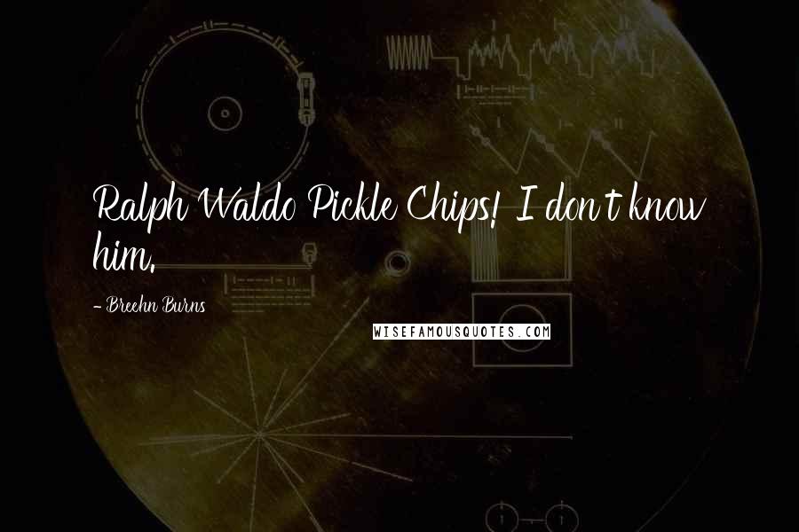 Breehn Burns Quotes: Ralph Waldo Pickle Chips! I don't know him.