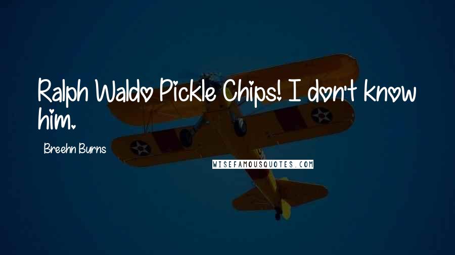 Breehn Burns Quotes: Ralph Waldo Pickle Chips! I don't know him.