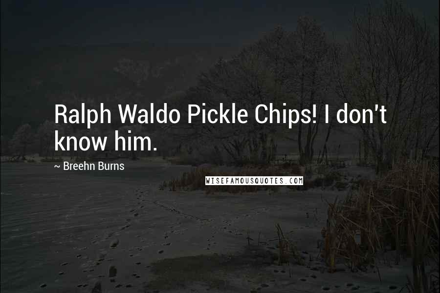 Breehn Burns Quotes: Ralph Waldo Pickle Chips! I don't know him.