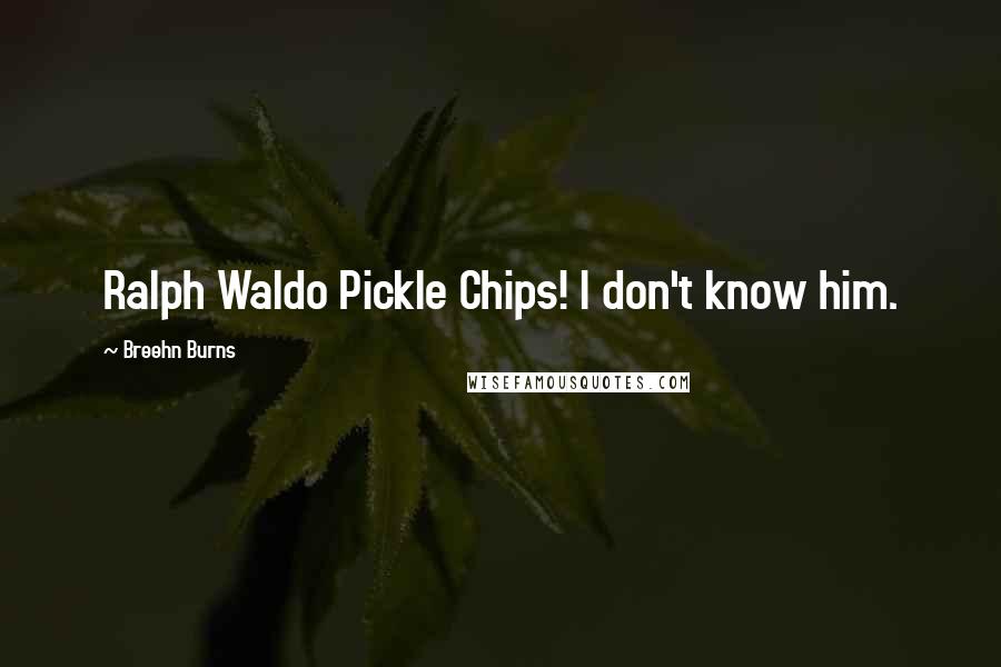 Breehn Burns Quotes: Ralph Waldo Pickle Chips! I don't know him.