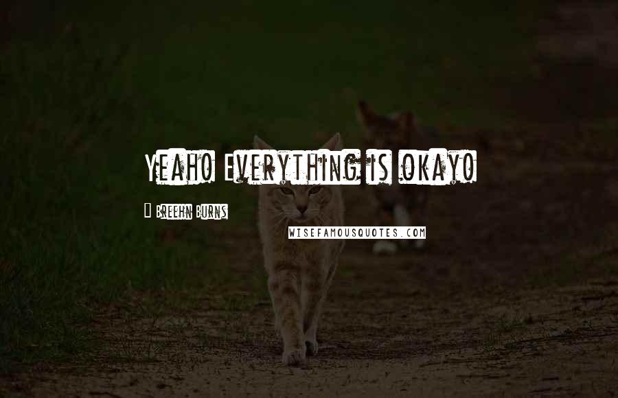 Breehn Burns Quotes: Yeah! Everything is okay!