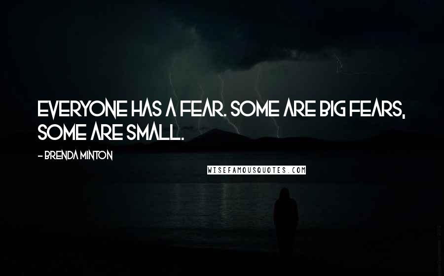 Brenda Minton Quotes: Everyone has a fear. Some are big fears, some are small.