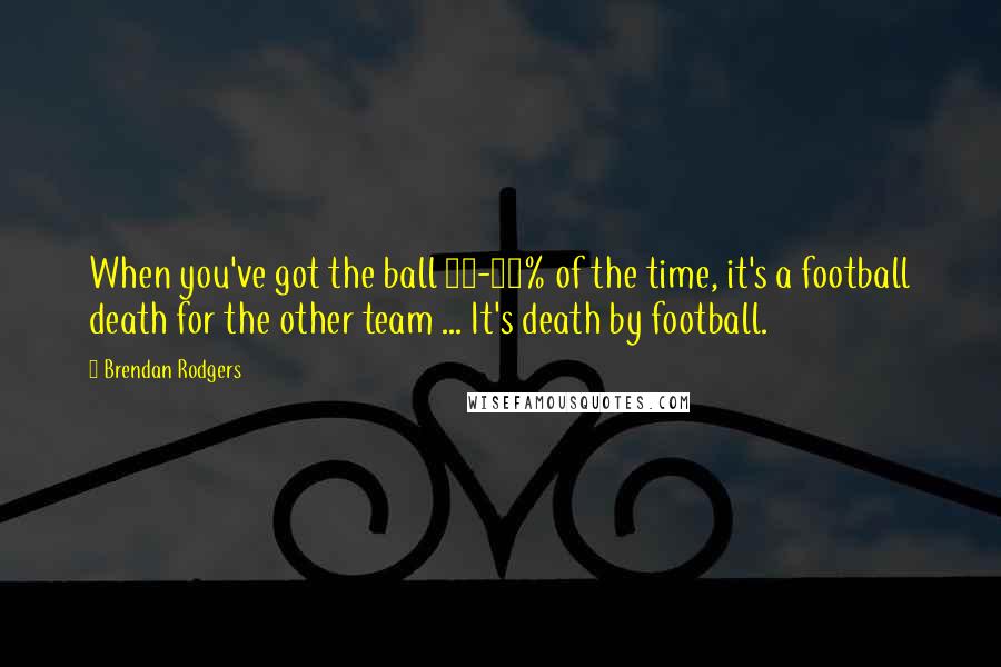 Brendan Rodgers Quotes: When you've got the ball 65-70% of the time, it's a football death for the other team ... It's death by football.