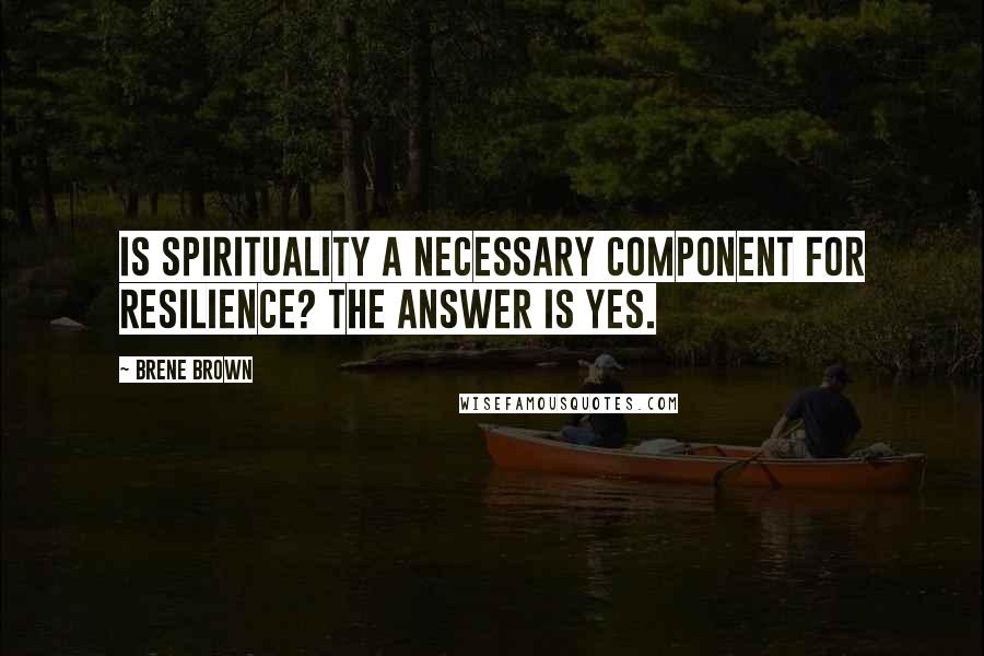 Brene Brown Quotes: Is spirituality a necessary component for resilience? The answer is yes.