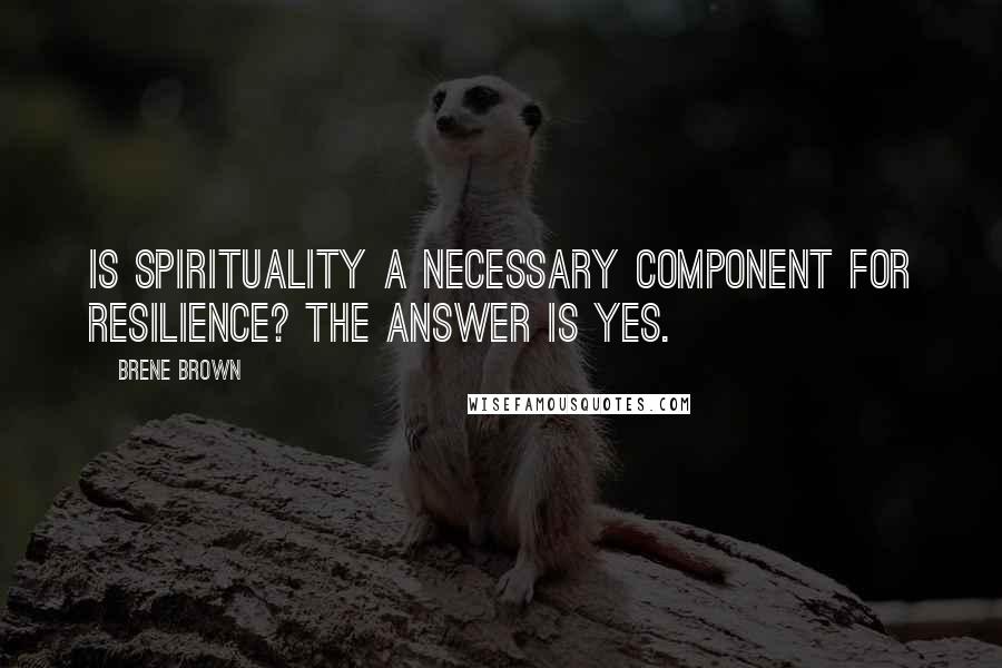 Brene Brown Quotes: Is spirituality a necessary component for resilience? The answer is yes.