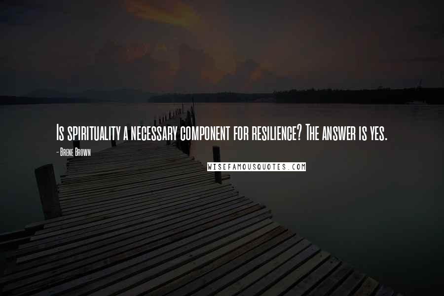 Brene Brown Quotes: Is spirituality a necessary component for resilience? The answer is yes.