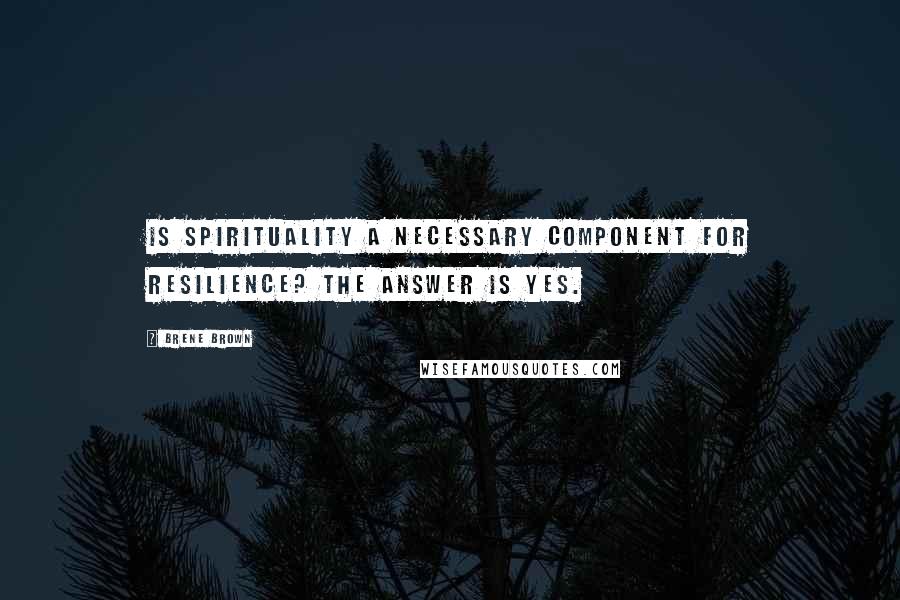 Brene Brown Quotes: Is spirituality a necessary component for resilience? The answer is yes.