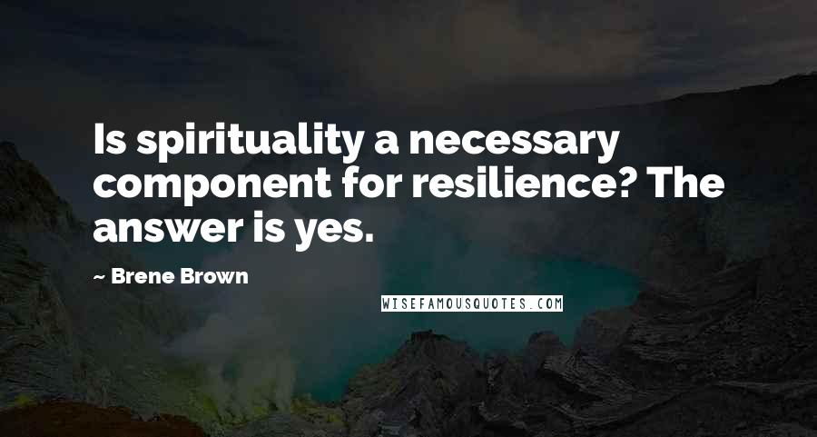 Brene Brown Quotes: Is spirituality a necessary component for resilience? The answer is yes.