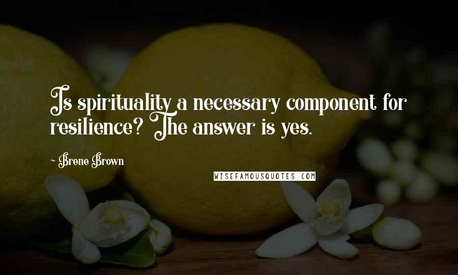 Brene Brown Quotes: Is spirituality a necessary component for resilience? The answer is yes.